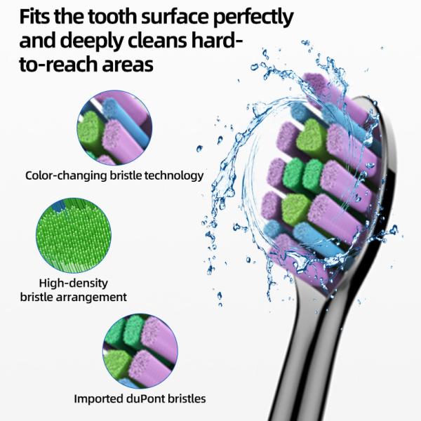 Cepillador eléctrico SN302 para limpiar dientes Cepillos con 2 cabezas de cepillo de dientes