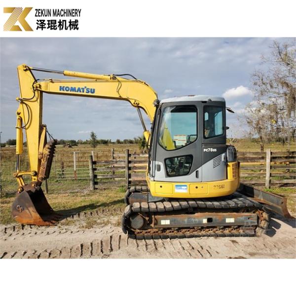 Projetos de construção facilitados com a escavadeira de 8 toneladas usada Komatsu PC78US