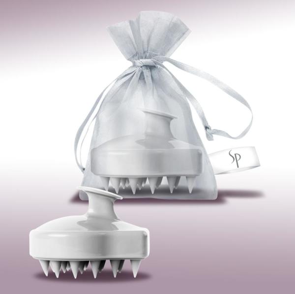 Tourmaline Head Rubber Shampoo Brush , Scalp Massage Brush For Hair Growth