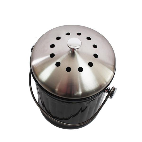 Kitchen Compost Bin Stainless Steel Odorless Countertop Compost Pail