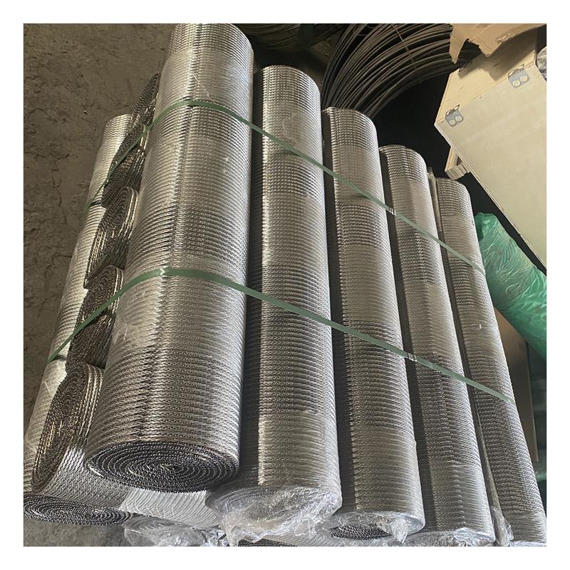 Food Grade 304 Stainless Steel Herringbone Weave Conveyor Belt for Baking Frying Freezing Line