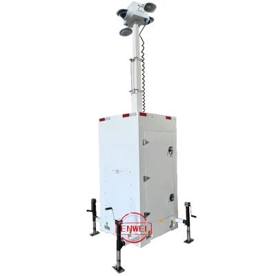 Portable Surveillance Tower Rapid Deploy Cctv Tower For Outdoor Construction Site