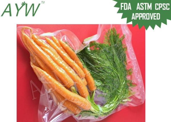 Transprent Gas Proof  Food Vacuum Bags Stand Up Poly Plastic With S / M Size