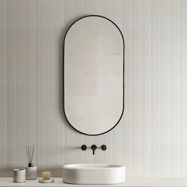 Luxury Hotel Oval Bathroom Vanity Mirrors , Cosmetic Bathroom Mirror Without Light