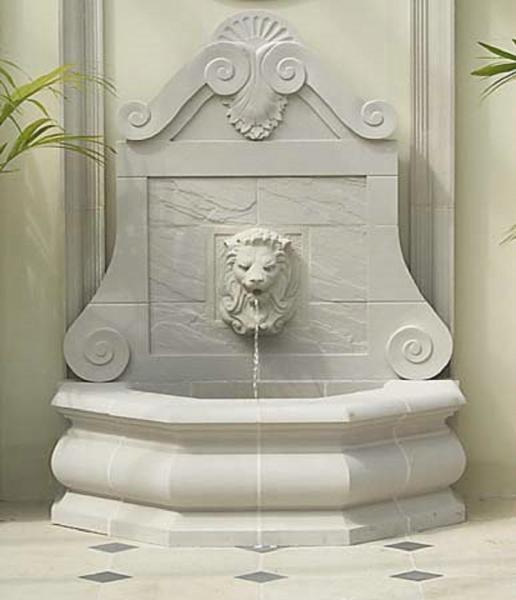 Garden stone wall fountain carving statue water fountain ,stone carving supplier