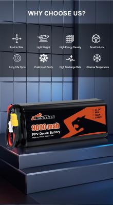 Molicel 6S2P P45B Battery Pack 130*72*43 9000mAh 5C Discharge Rate for Extended Flight Time FPV Drones
