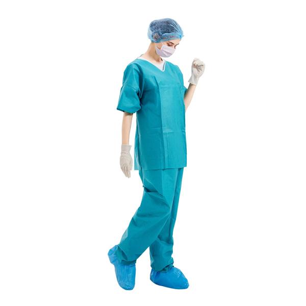 Patient 50gsm Nurse Disposable Scrub Suits S/M/L/XL/XXL/XXXL/XXXXL