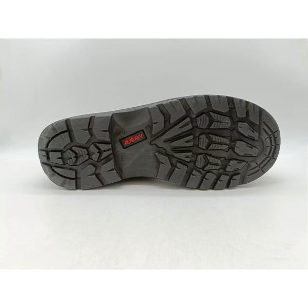 Antiperforación zapatos de invierno con tapa alta de cuero negro zapatos resistentes al deslizamiento duraderos