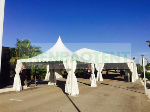 Fast Set Up Pagoda Party Tent High Peak Shape Aluminium Structure Stable
