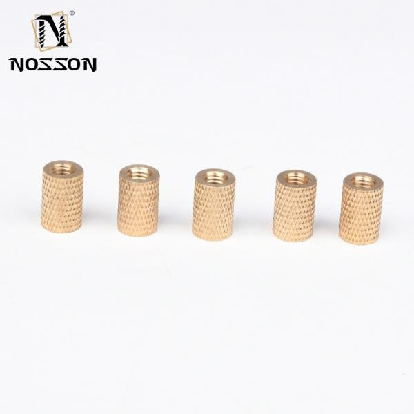Brass Threaded Insert Nut M3 M4 M6 Knurled Thread Nut for Oil Gas Pipeline Construction and High Temperature Resistance