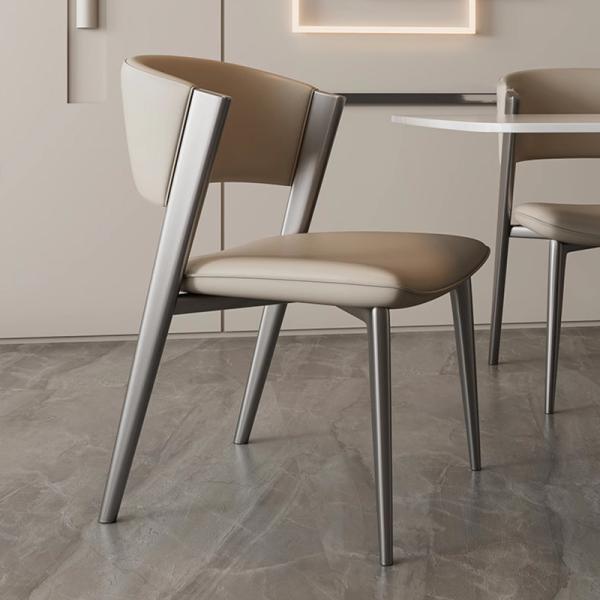 Fabric Leather And Metal Dining Chairs Leather Upholstered Dining Chair