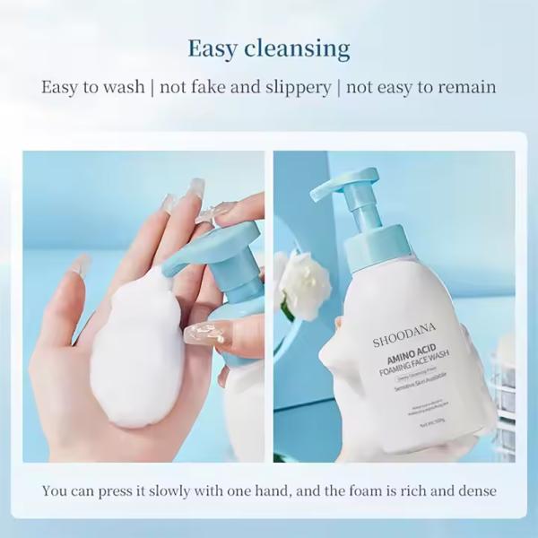 Amino Acid Foaming Facial Wash OEM Beauty Gentle Face Cleanser Purifying