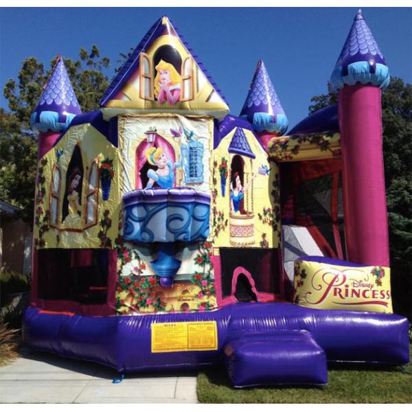 Диснейская принцесса скачок дом прыгающий замок розовый надувный горка замок для вечеринки