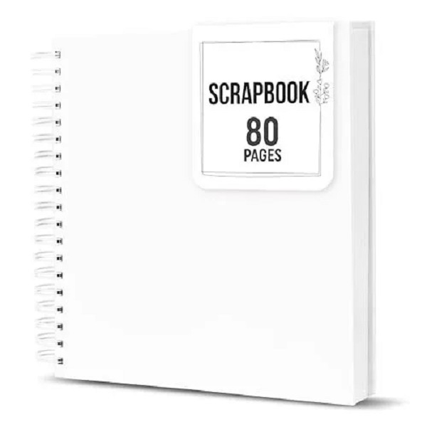 Scrapbook Photo Album With Spiral Binding And Kraft Paper For DIY Memory