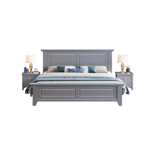 White Blue Modern Hotel Bedroom Furniture Custom King Size Beds