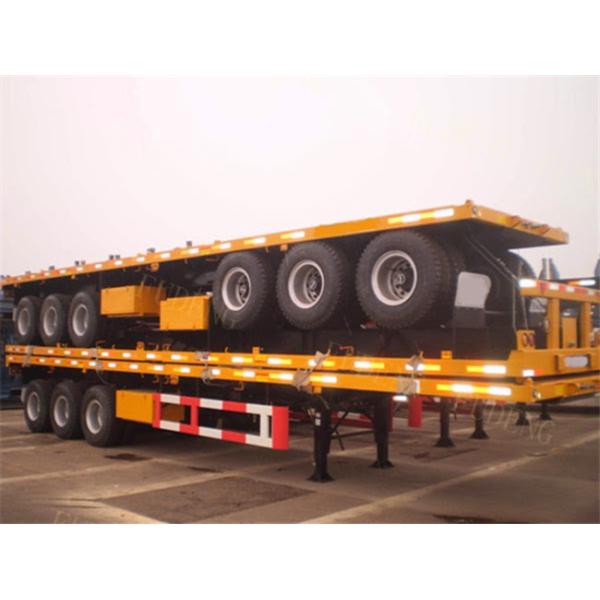 3 Axle 20ft 40ft Flatbed Container Trailer High Tensile Carbon Steel Material