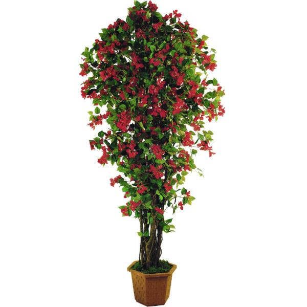 flores artificiais Azalea Tree verde do toque real da paisagem de 2.5m