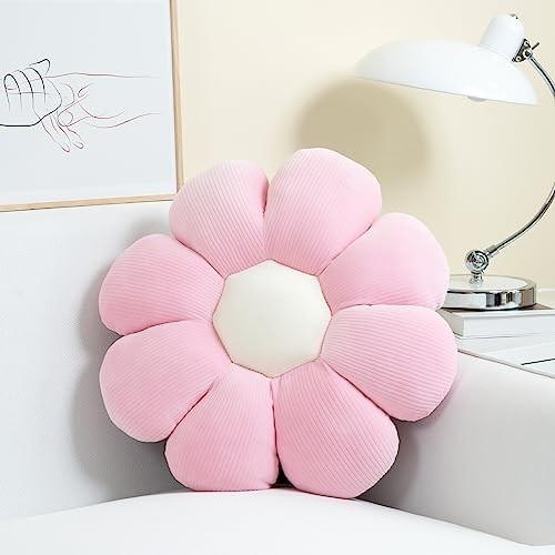 Flower Pillow,Flower Shaped Throw Pillow Christmas Decor Flower Floor Pillow,Seating Cushion,Cute Room Decor & Plush