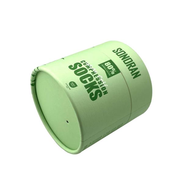 Luxury Custom Printing Kraft Paper Cylinder Cardboard Tube Socks Packaging Box Eco Paper Tube T-shirt Clothes Packaging
