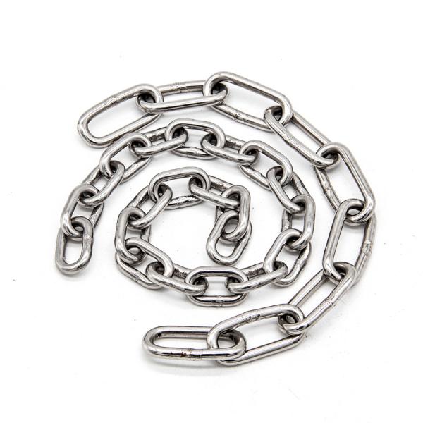 304 / 316 Stainless Steel Oval Link Chain / Ss Chain durability