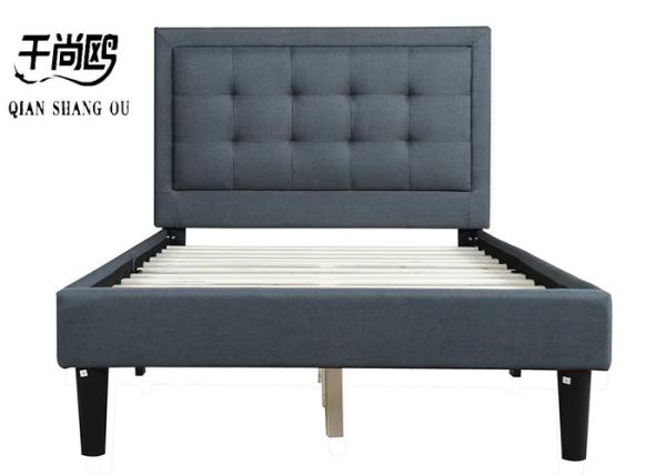 Classic Soft Linen Upholstered Bed for hotel / apartment
