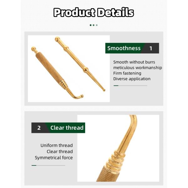 Full-body Massage Area Elbow Brass Copper Manual Acupressure Reflexology Pen for Gold Plated Tissue Massage Stick