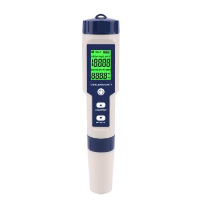 5 - In - 1 Water Quality Tester PH/TDS/EC/Salinity/Temp Meter For Home Aquarium Lab