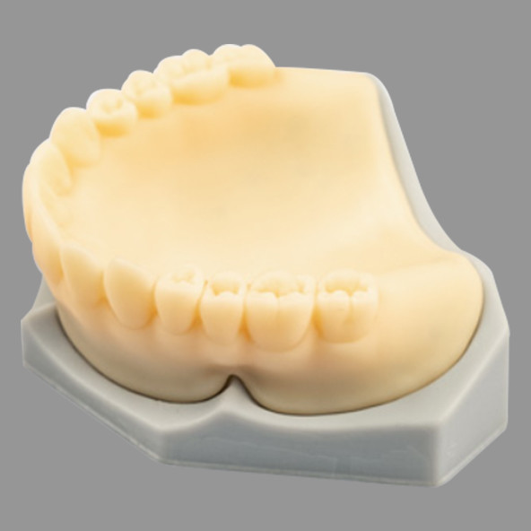 Prueba de dentadura impresa en 3D digital con acabado de superficie lisa