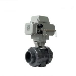 DC24V DN100 Pn10 UPVC Electric Ball Valve With Power Off Automatic Close