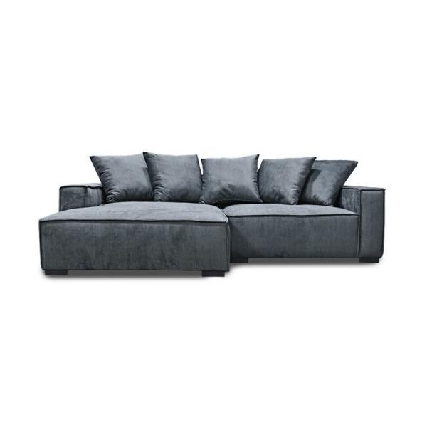 Wholesales low price couch Grey color fabric solid wood frame+high density foam cum sofa set for living room Apartment