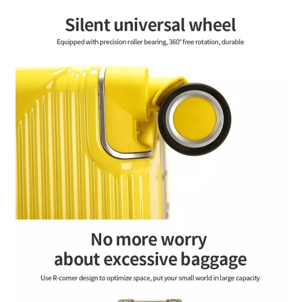 20'' Waterproof Travel Luggage Weight Scale Custom Travelling Hard Trolley Suitcase Handle PC Case