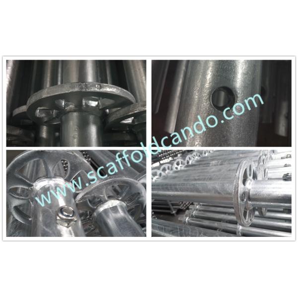 Ringlock scaffolding system standards verticals for construction, hot dip galvanized BS1139 500,1000,1500,2000,3000mmL