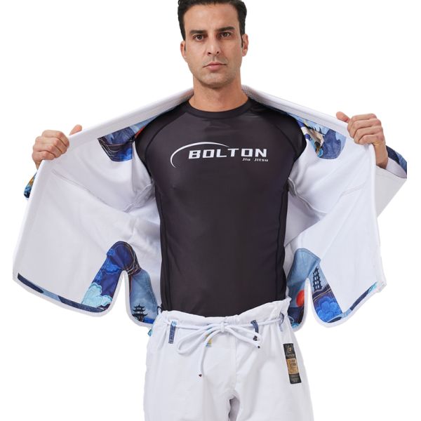 Fully Sublimation Martial Arts BJJ Rashguard Compression Shirt Quick Dry with Pilling Resistance