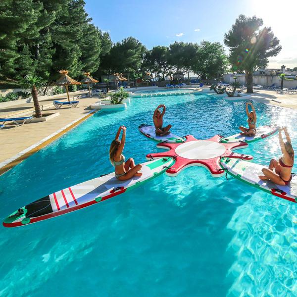 8pcs levantam-se a plataforma inflável da doca da ioga do SUP da placa de pá