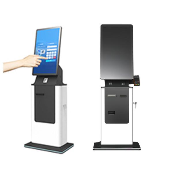 32 Inch Self Service All in One Hotel Check in Kiosk Self Passport QR Code Scanner Ticket Bill Printer POS Payment Kiosk
