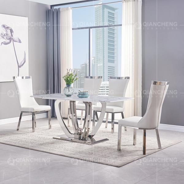 O restaurante superior de mármore de Qiancheng 200x100x75cm apresenta o quadro de pouco peso liso dos SS