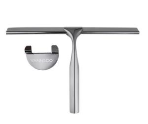 Chromed Stainless Steel Shower Window Squeegee SUS304 Zinc Alloy Glass Wiper