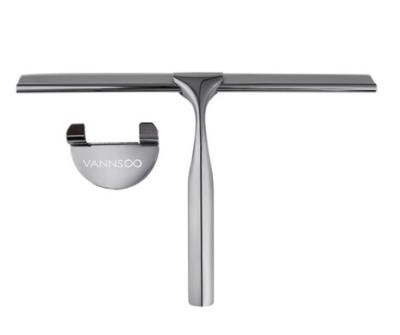 Chromed Stainless Steel Shower Window Squeegee SUS304 Zinc Alloy Glass Wiper