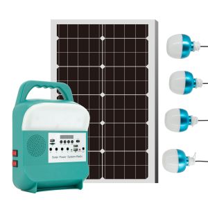 Sistema de iluminação de carregamento portátil do painel solar com a bateria de lítio para acampar