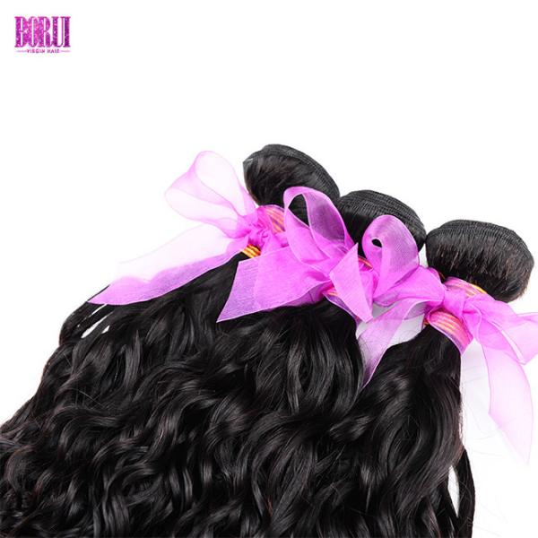 Wet And Wavy Human Hair , Water Wave Human Hair No Tangle Dyed Bleach Soft