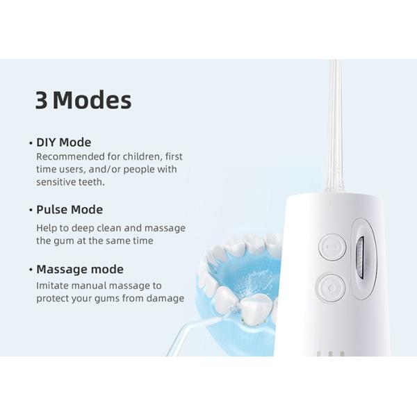 Adjustable Mouth Diy Water Flosser Cordless IPX7 10 - 140 PSI