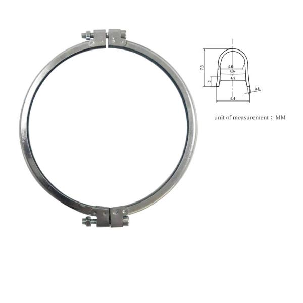 Гальванизированная струбцина диапазона 80MM-300MM сборника пыли болта трубы M6