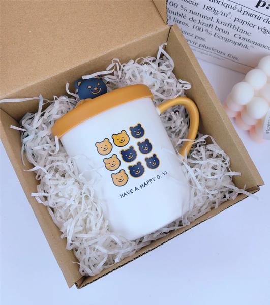 Custom Thick Kraft Shipping Box Square Corrugated Box For Mug Gift Packaging