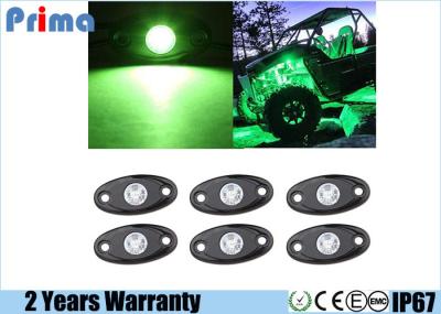 Green LED Rock Lights 6 Pods LED Light Lamp for Interior Exterior Under Off Road Truck Jeep ATV SUV Jeep 4x4 Boat 4wd