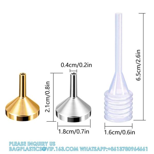 Funnels For Filling Bottles, 3 Pcs Stainless Steel Kitchen Funnel Set With Long Handle, Food Grade Mini Metal Funnel