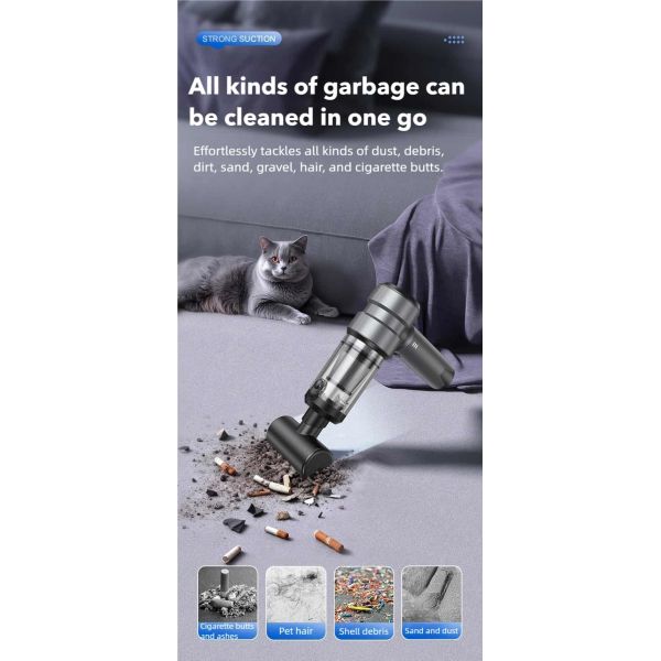 Cordless Car Vacuum Cleaner 16000Pa 4 In 1 Portable Handheld Vacuum Cleaner