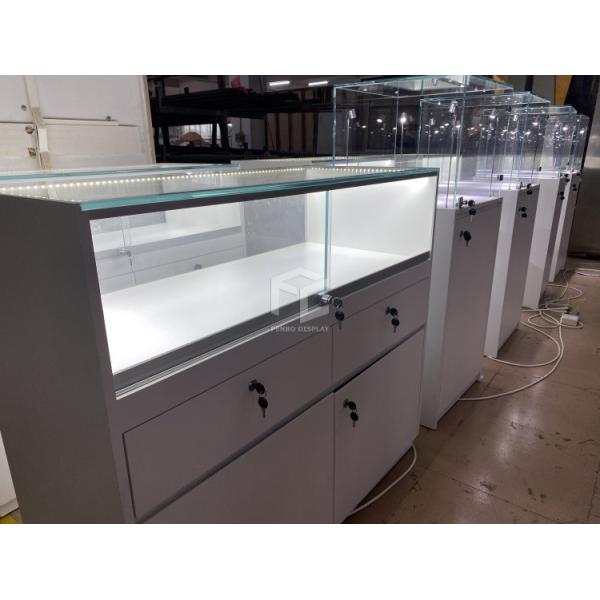 Chapa de cristal del palillo del quiosco el 110cm del gabinete de exhibición de la joyería 3000*3000 alta