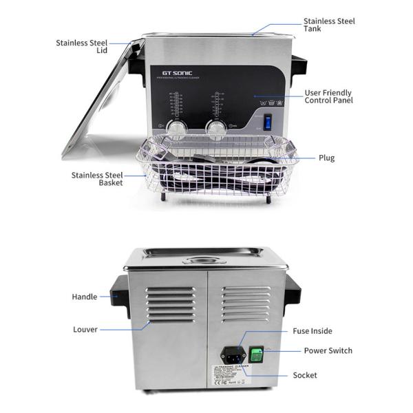 Коммерчески ультразвуковая сила Турбо уборщика ювелирных изделий 100 ватт гарантия 1 года