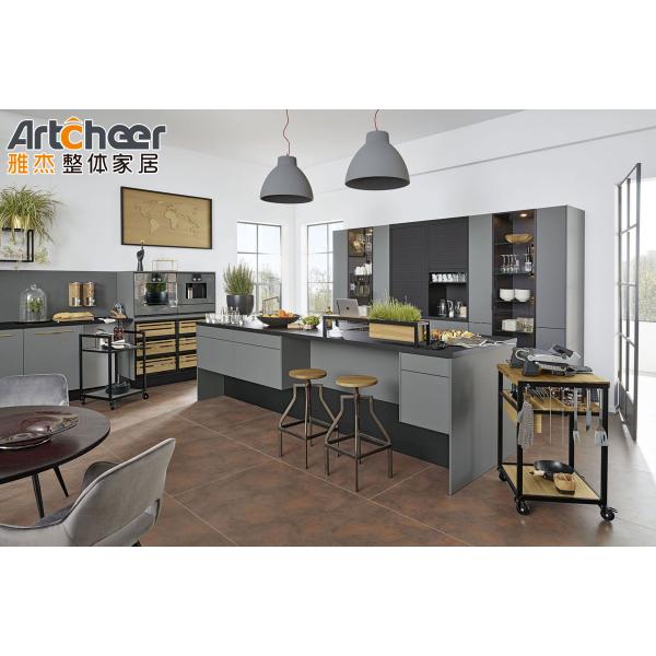 Modern Design L Shape Kitchen Cabinet with Magic Corner Basket and 3 Years Warranty