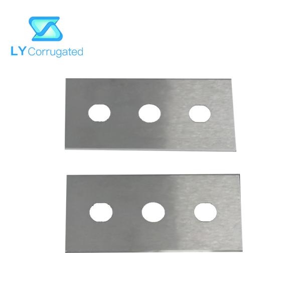 Tungsten Carbide Knives Double Edge 3 Hole Razor Slitter Blade For Film Kraft Paper Tape Packaging Machine